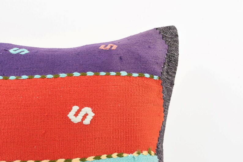 Turkish Kilim Pillow 24x24 Pillow Case Vintage Kilim Lumbar Etsy