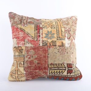 Ethnic Kilim Pillow, 20x20 Handwoven Turkish Kilim Pillow, Bohemian Kilim Pillow, Home Decor, Boho Tribal Pillow, Throw Pillow, Home Decor