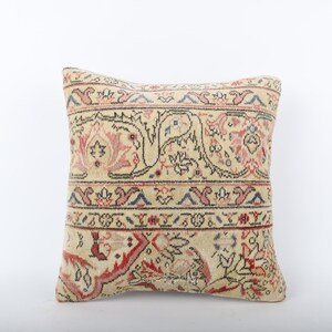 Vintage Kilim Pillow, 18x18 Handwoven Turkish Kilim Pillow, Home Decor, Bohemian Kilim Pillow, Decorative Throw Pillow, Kilim Cushion Cover