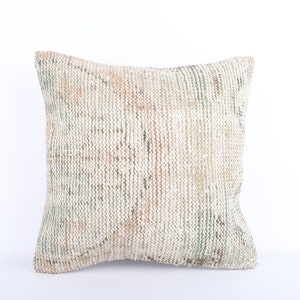Bohemian Kilim Pillow, 18x18 Kilim Pillow Cover, Home Decor, Decorative Kilim Pillow, Handwoven Kilim Pillow Boho Pillow, Cushion Cover