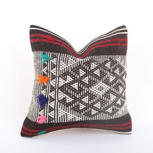 Ethnic Kilim Pillow, Turkish Kilim Pillow, 16x16 Pillow Case, Bohemian Kilim Pillow, Decorative Throw Pillow, Turkey Pillow, Couch Pillow