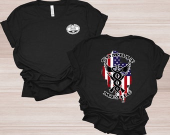American Flag Combat Medic T-Shirt: US Army Tee