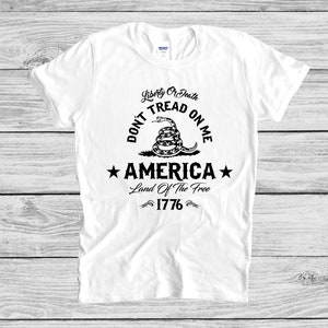 Liberty or Death Don&#39;t Tread on Me Men&#39;s T-Shirt Military Veteran Patriotic Shirt Veteran Gift