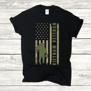 Vietnam Veteran American Flag USA Patriotic, T-Shirt, Apparel Gift