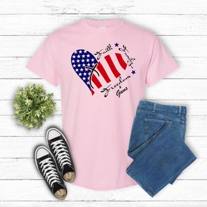 Faith Family Freedom Shirt 4th of July Tshirt Freedom Shirt Love USA Shirt Heart Shaped America Flag Shirt Independence Day Shirt