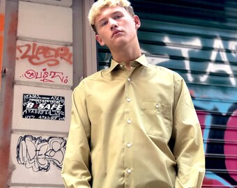 Vintage 90s Beige Casual Deadstock Shirt