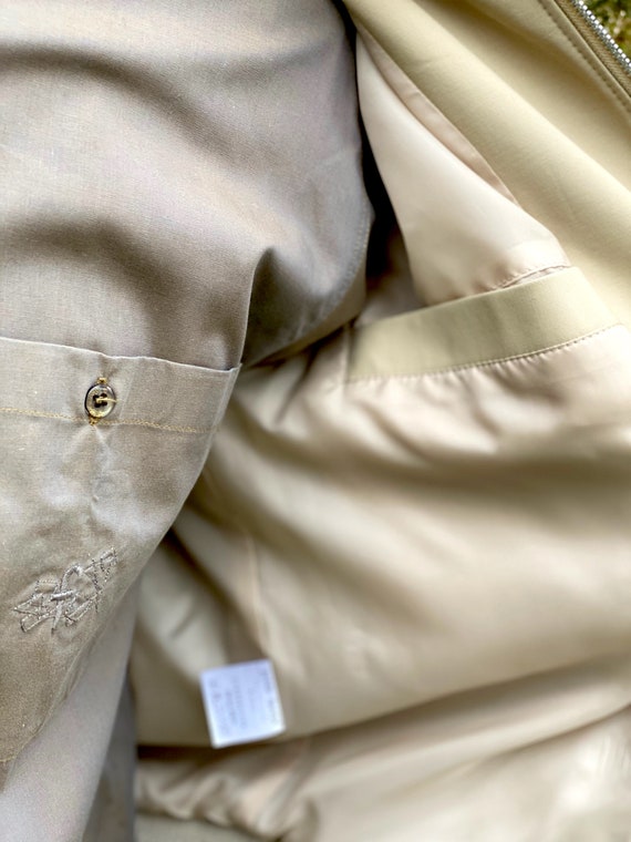 Vintage 90's Beige Bomber Jacket With Removable Fur Hoodie - Etsy