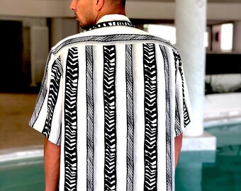 80-90s vintage zebra shirt ゼブラ柄 ボックスシャツ 64a804f786e4319edad1204a12d494
