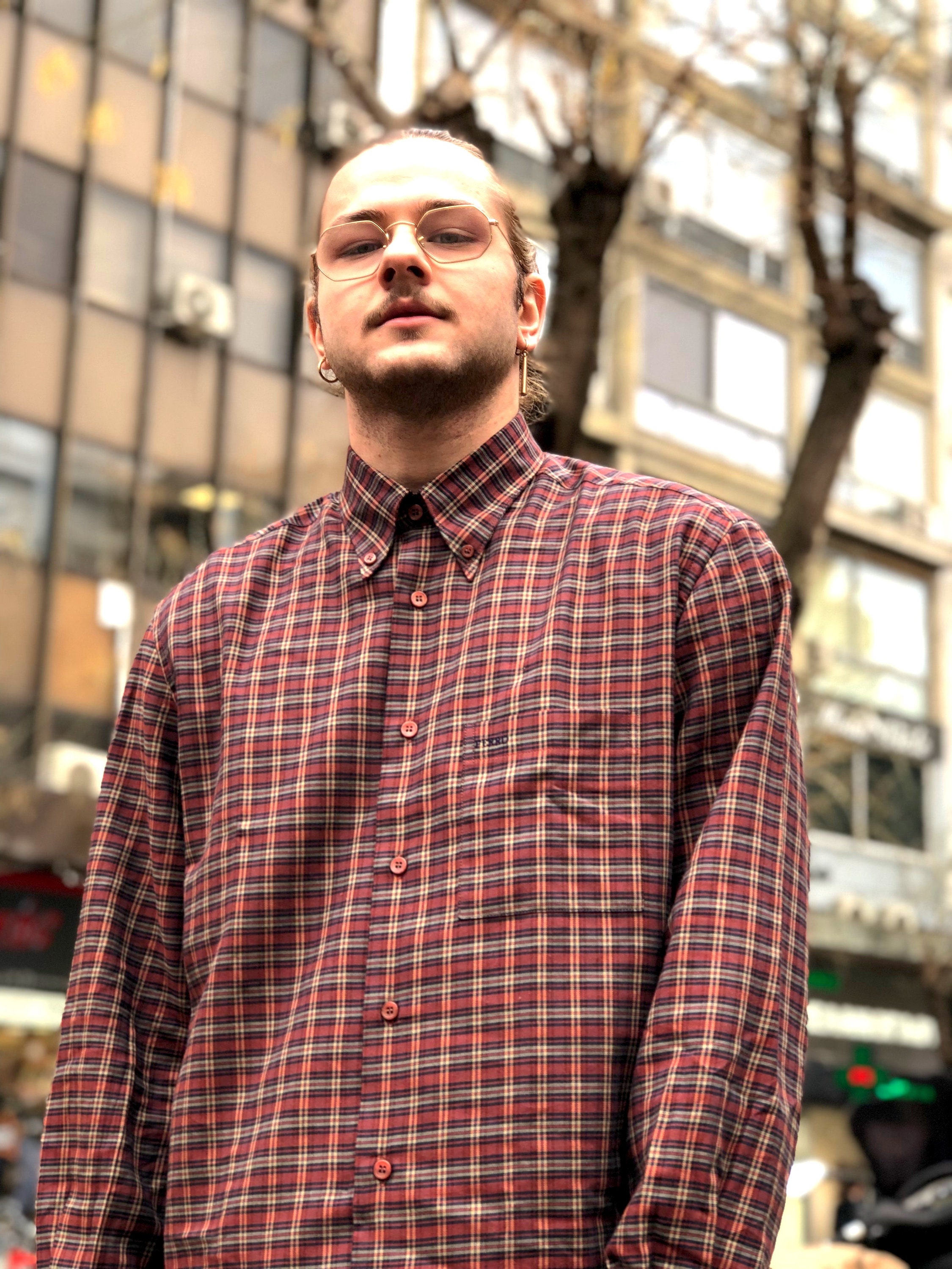 Vintage 90s Red Plaid Shirt for Men Deadstock - Etsy