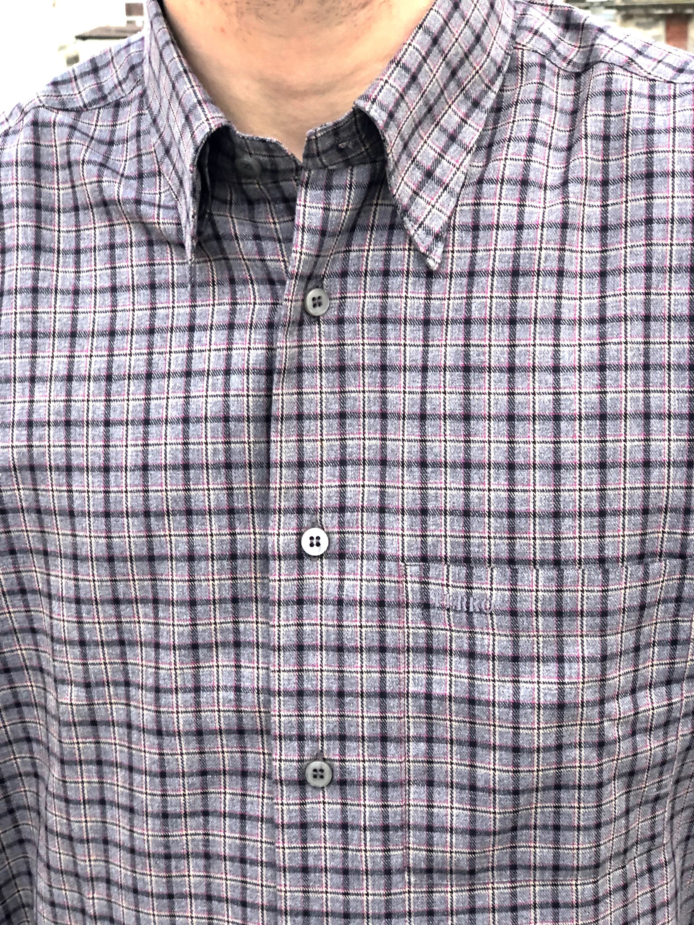 Vintage 90s Gray Checked Shirt for Men Deadstock - Etsy