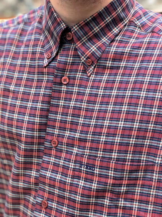 【supreme】初期 check shirt 90's Vintage 90s Streetwear LL Bean Mens Plaid Flannel Shirt Size