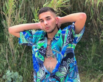Blumarine/ブルーマーリン/トラックスーツ/ヴィンテージ90's Vintage 90s Hawaiian Printed Shirt Multicolor for Men