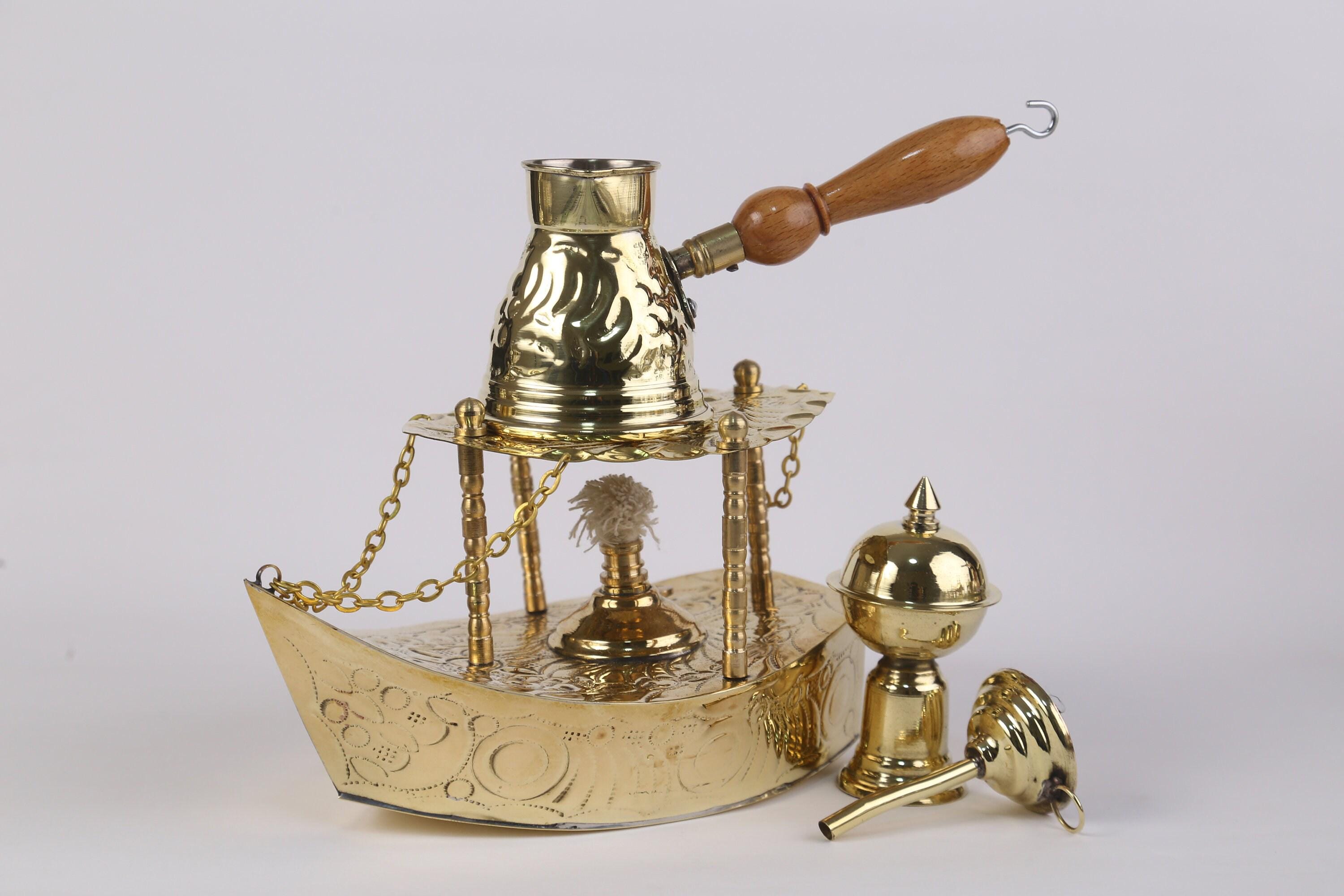 Egyptian Turkish Coffee, Alcohol Burner, the Spirit Lamp, Brass