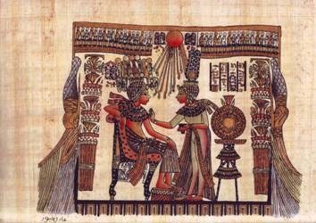 エジプトで手作りされた本物のエジプトのパピルス芸術作品 10 枚セット