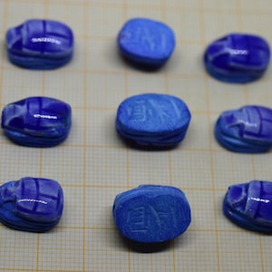Egyptian Handmade Scarab beetels beeds lot of 150 Many colors to choose from, combine shipping and save