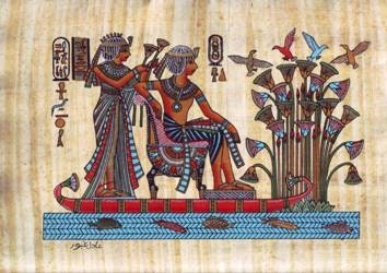 エジプトで手作りされた本物のエジプトのパピルス芸術作品 10 枚セット