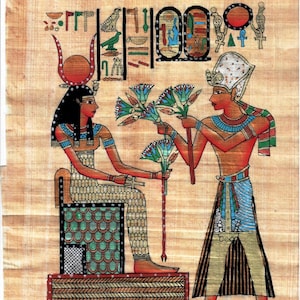 エジプトで手作りされた本物のエジプトのパピルス芸術作品 10 枚セット