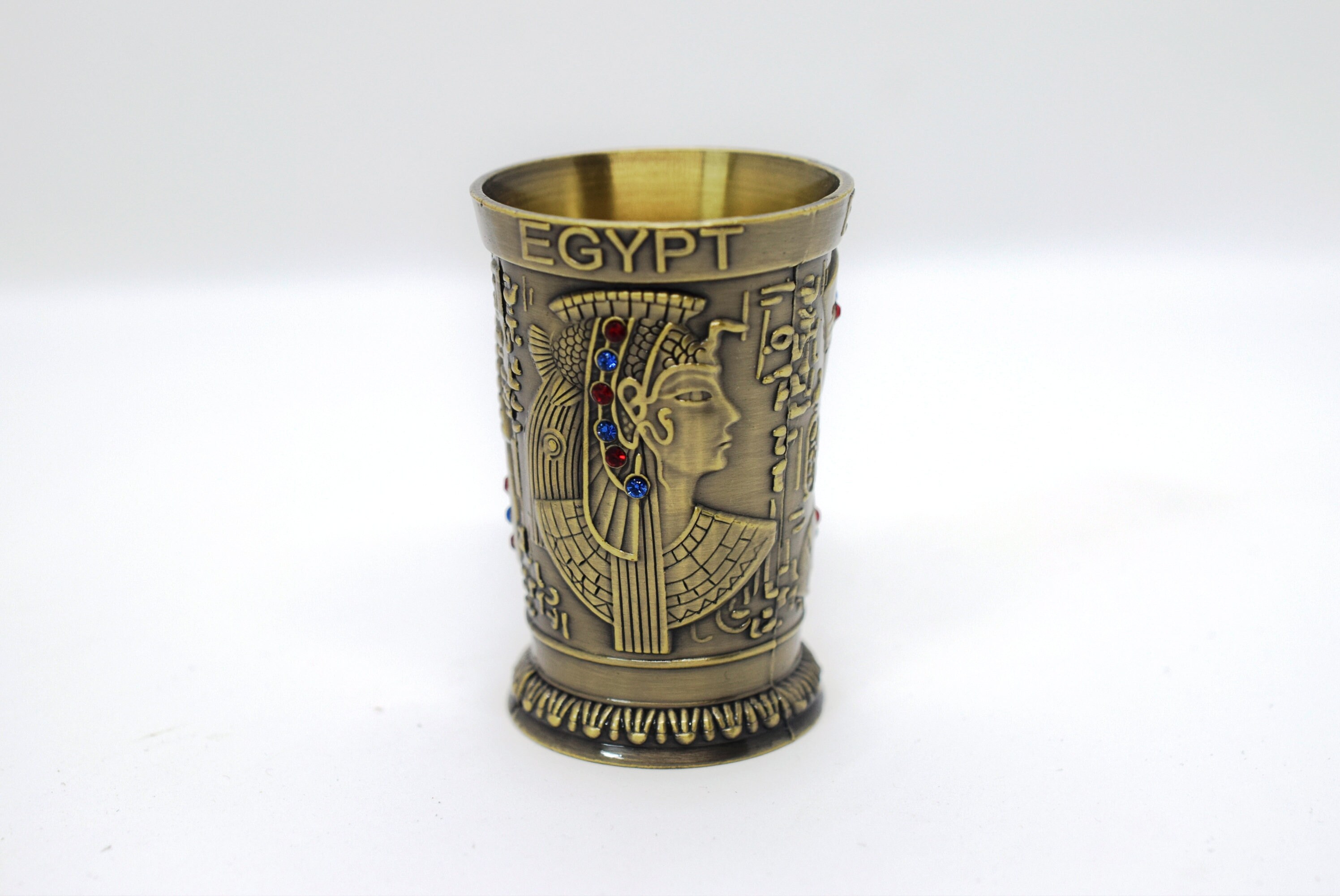 Lot of 6 collectables Egyptian Metal plated Cups with Etsy