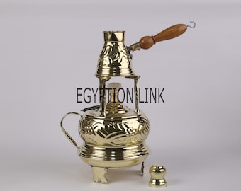 トルコアンティーク真鍮吊り下げボール エジプトのトルココーヒー、アルコールバーナー、アルコールランプ