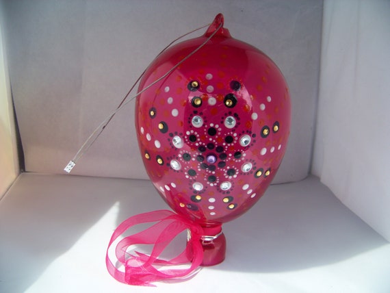 Hand Painted Glass Balloon Decoration Etsy