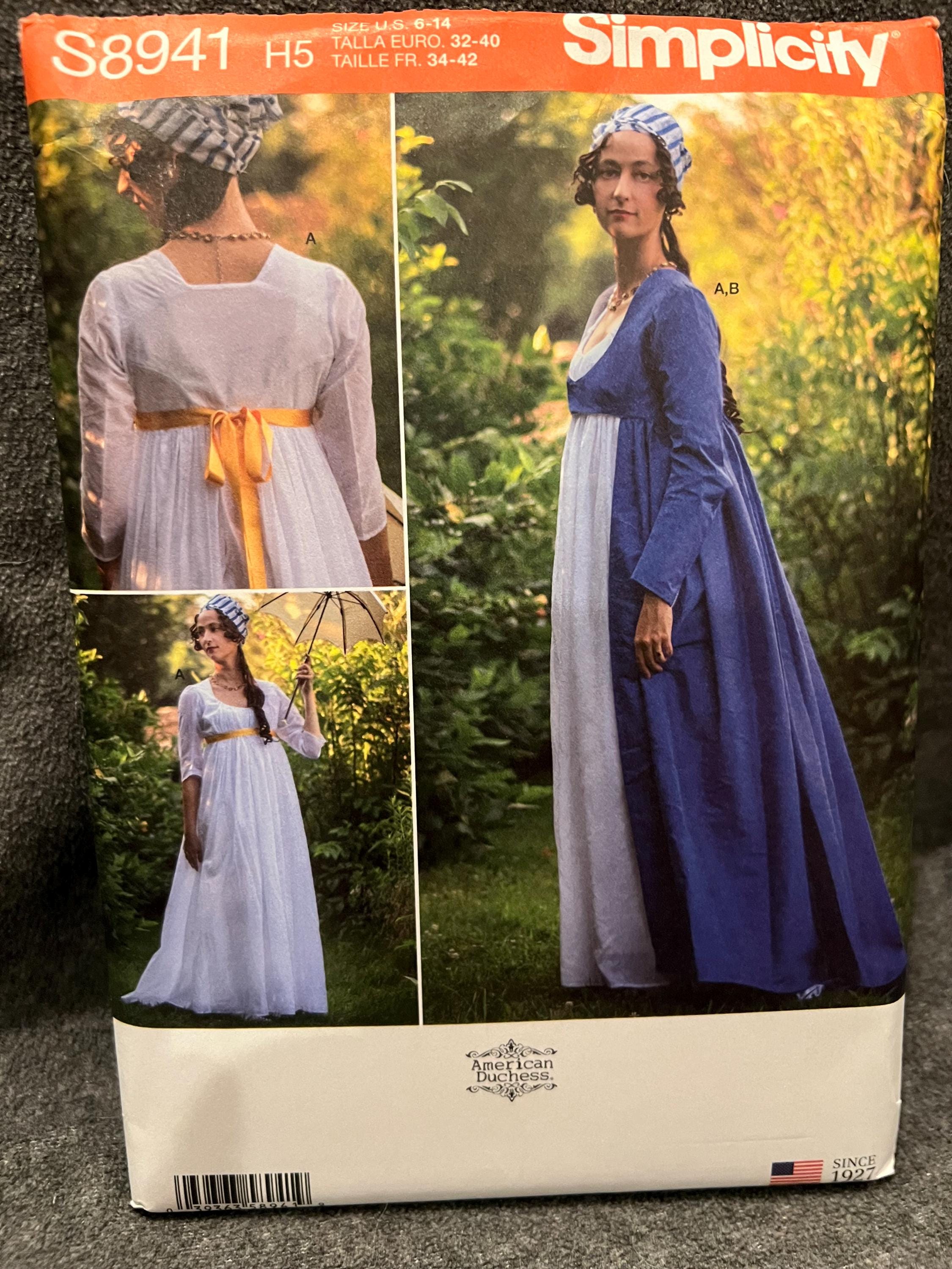 Simplicity Regency Pattern Simplicity S8941 Regency Gown Pattern, Plus Sizes - Etsy
