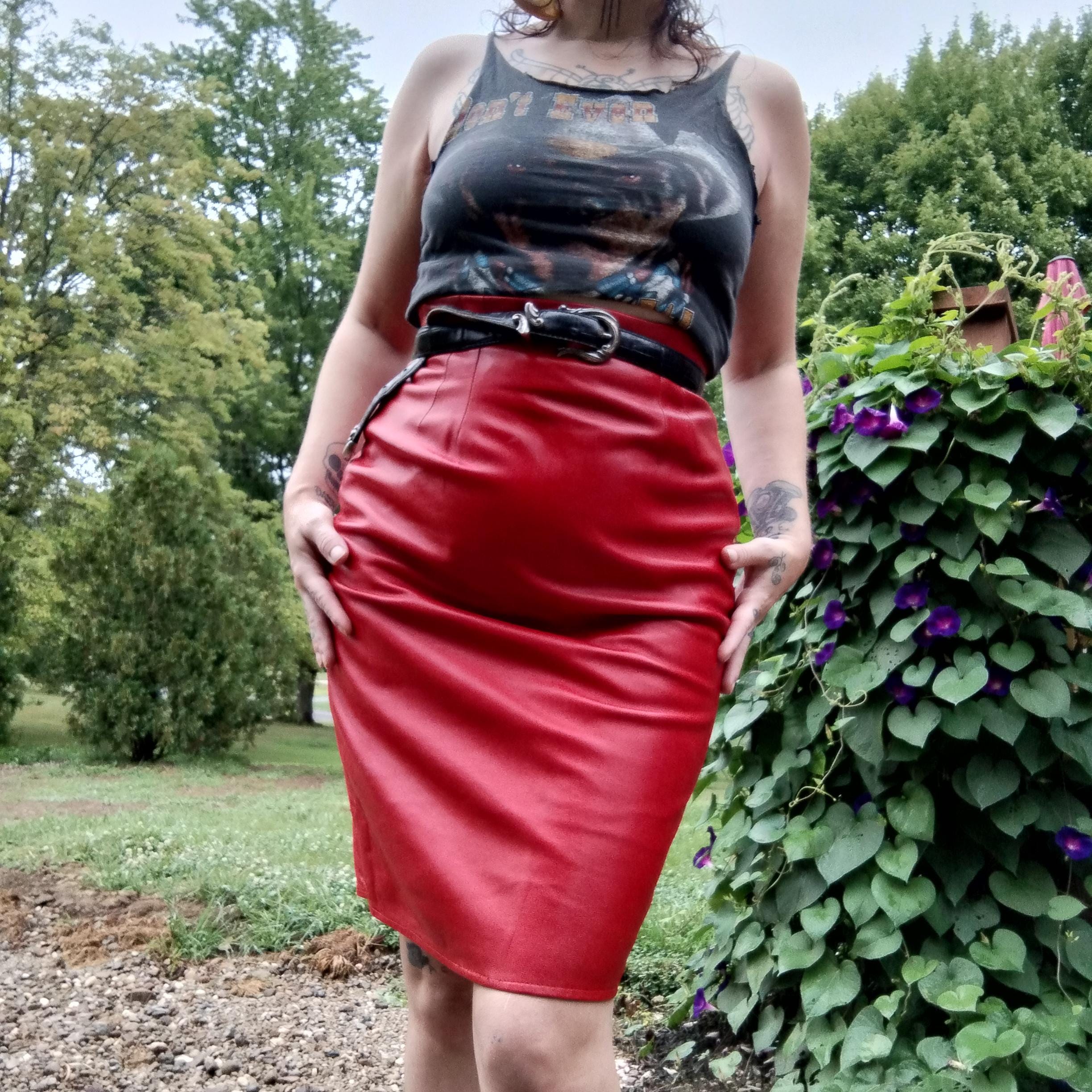 Vintage Leather Skirt