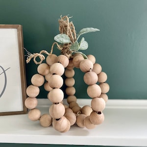 Wooden Bead Pumpkin | Seasonal | Fall Decor | Rustic
