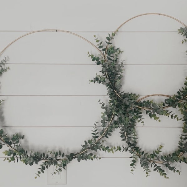 Eucalyptus Hoop Wreath | Farmhouse Style | Home Decor | Nursery | Wedding