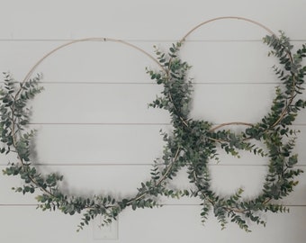 Eucalyptus Hoop Wreath | Farmhouse Style | Home Decor | Nursery | Wedding