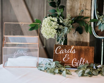 Wooden Cards and Gifts Sign - Wedding, Bridal Shower, Baby Shower, Reception, Party