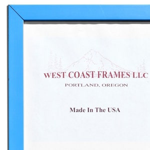 310140 Bright Blue Contemporary Picture Frame - Clear Glass