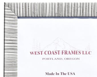 2404 Rattan Style Grey Picture Frame - Clear Glass
