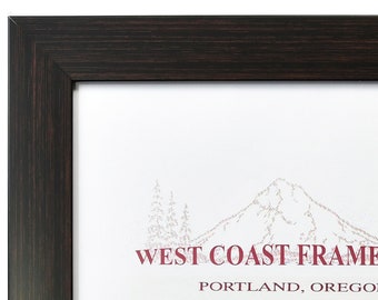 51651 Espresso Walnut 1-1/4"  Picture Frame -Clear Glass