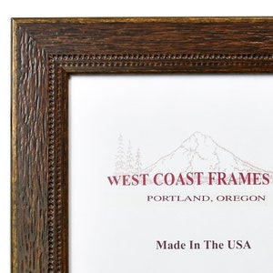 59841 - 2" Walnut Rustic Embossed Bead Poly Picture Frame