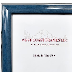 55446 Blue Grain and Silver Lip Picture Frame