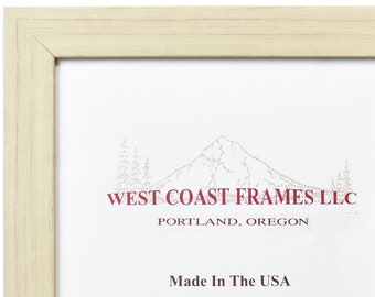 51662 Driftwood White Poly 1-1/4" Picture Frame - Clear Glass