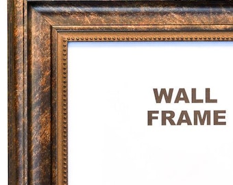 54540 Dark Gold Beaded 2" Poly Picture Frame