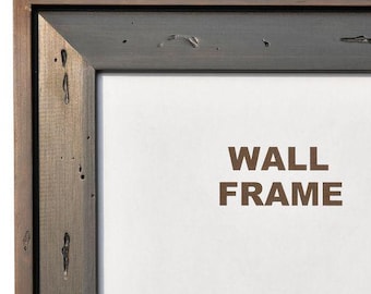911600 Rustic Solid Wood 1-3/4" Picture Frame with Charcoal Panel