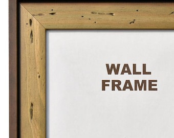 911604 Solid Wood 2" Walnut/Green Picture Frame