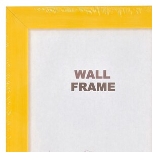Picture Frame - 83728 - Tropical Glossy Canary Scoop -Clear Glass - Moulding is 1-1/4&quot; wide - Solid Wood