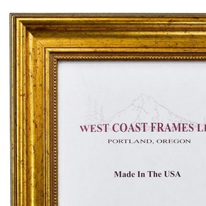 225G Gold Traditional Beaded Poly 2" WIDE Picture Frame