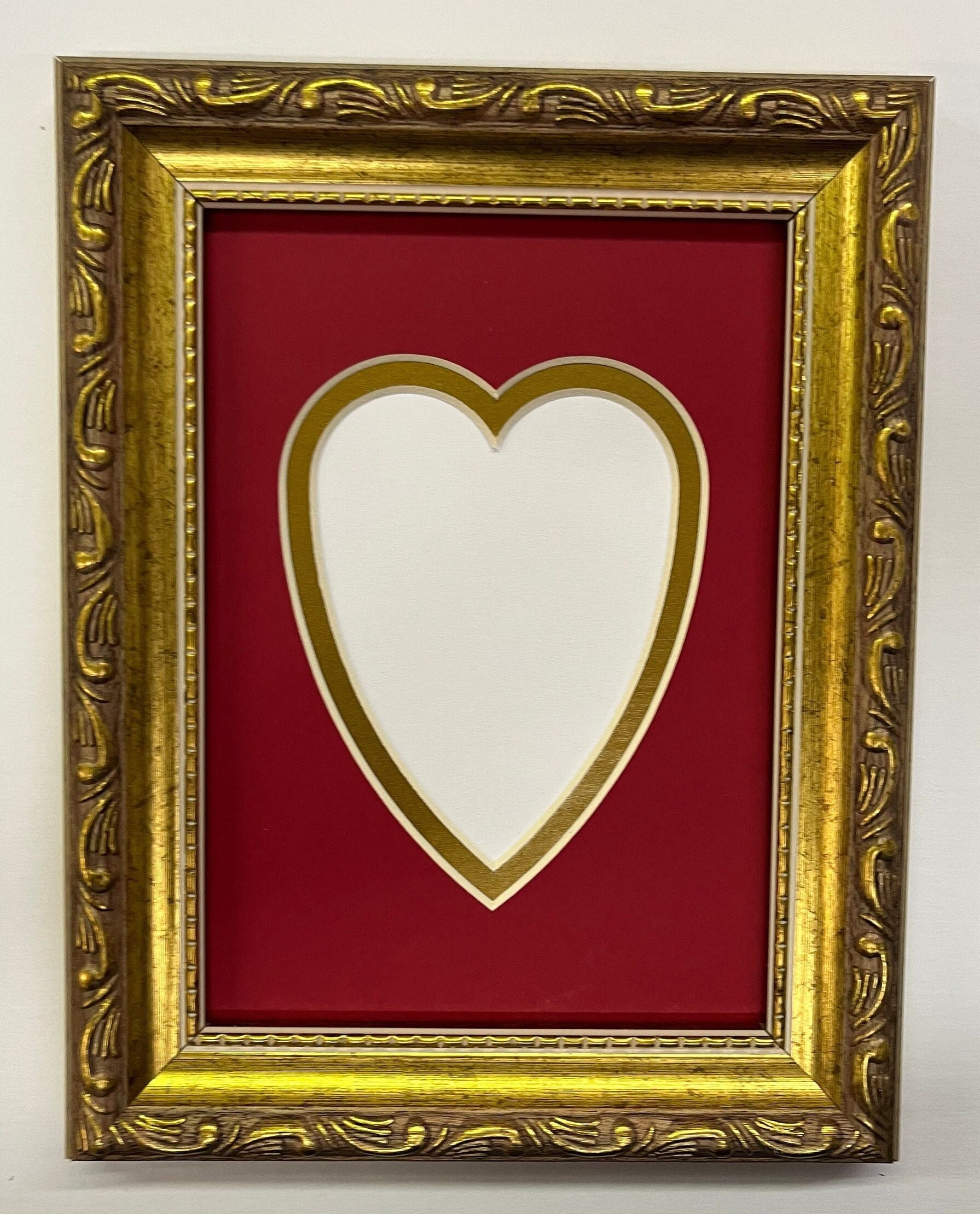hand painted gold hearts, heart frame, decoration, valentines day