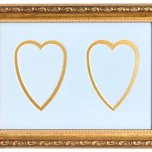 301G 534 - Your Love Double Heart Matted Frame - Frame size 10 x 7 - for pictures 3 x 4