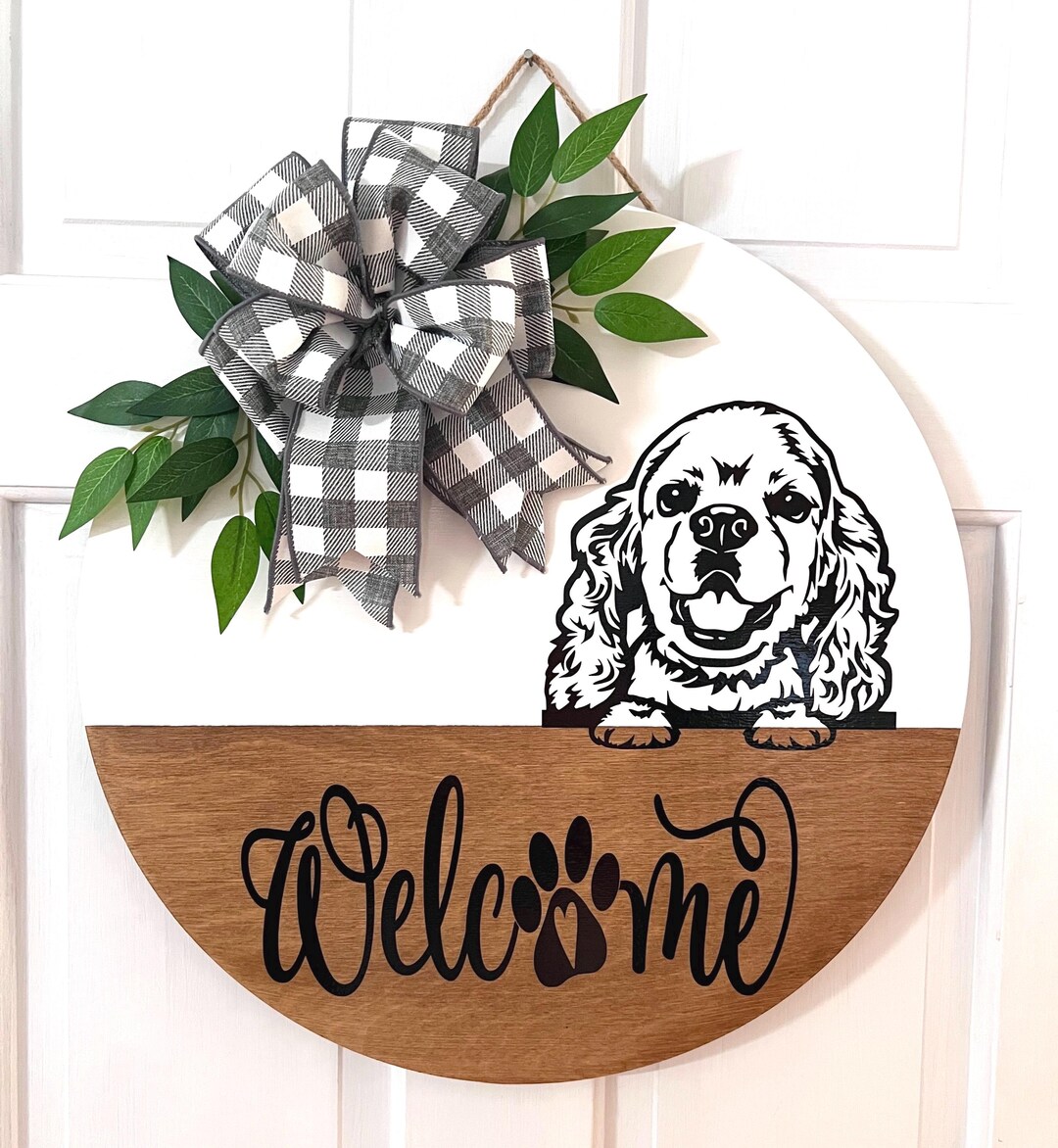 Cocker Spaniel Welcome Sign: 18
