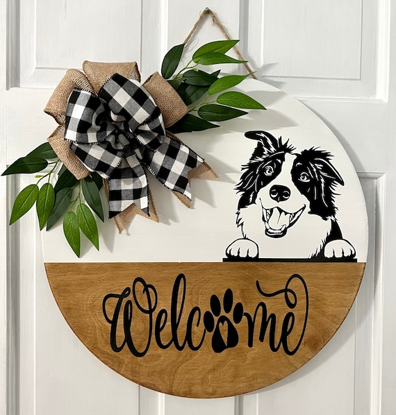 Border Collie Dog Art Print "Home Sweet Home" House Warming GiftUnframed 