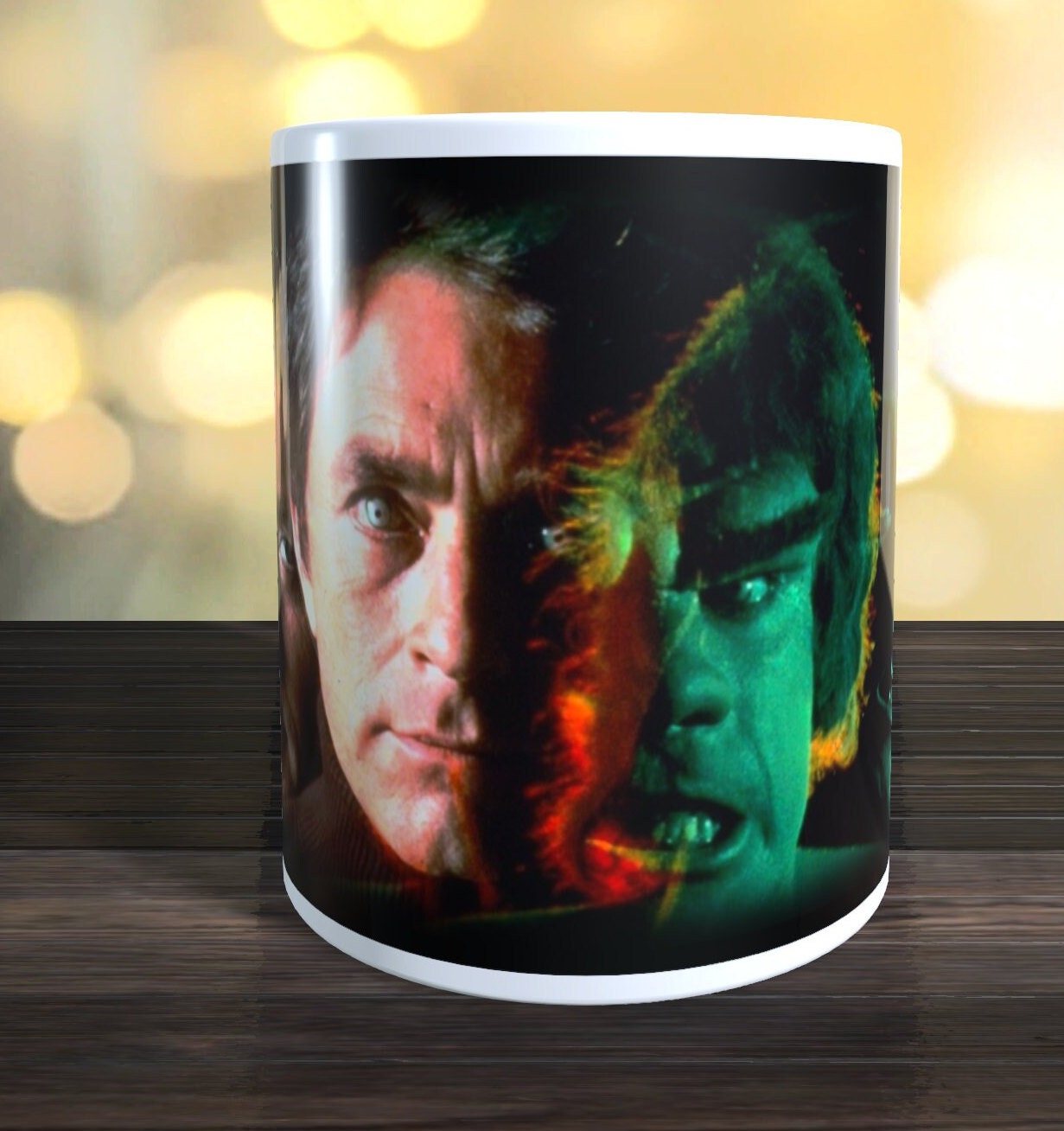 The Incredible Hulk-mok, maak me niet boos, Bill Bixby, retro sci-fi  tv-show. Afbeelding wordt om de mok gewikkeld - Etsy België, image size:1231x1308