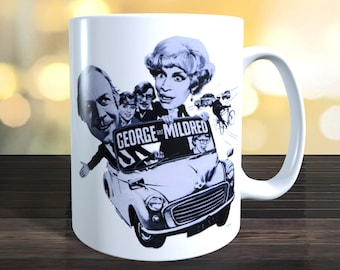 George und Mildred Becher. Retro TV, Bild beidseitig.