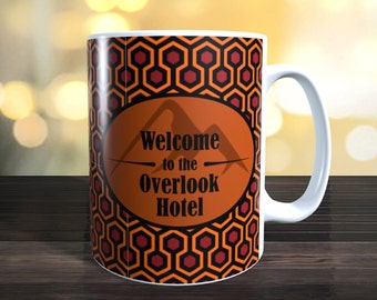 Overlook Hotel Mug, The Shining,  Retro Movie. Image on both sides