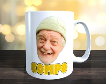 Compo, The Last Of The Summer Wine Mug. Image on both sides.