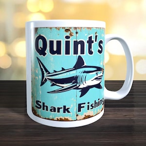 Quint&#39;s Shark fishing, Jaws Retro Movie. Different image on each side